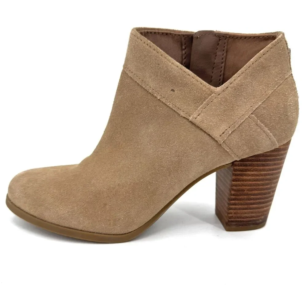 KOOLABURRA BY UGG Amalea Beige Suede Ankle Booties Shoes Size 9